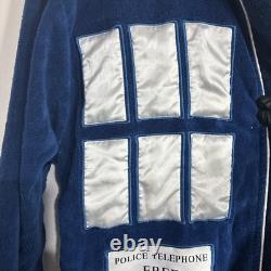 Doctor Who TARDIS Blue Hooded Bath Robe BBC Licensed Robe Factory One Size