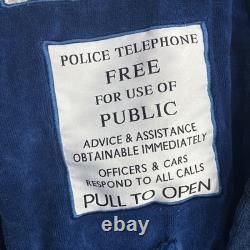 Doctor Who TARDIS Blue Hooded Bath Robe BBC Licensed Robe Factory One Size