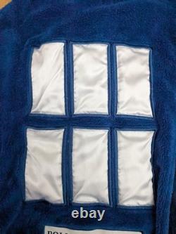Doctor Who TARDIS Size Large Unisex Dressing Gown Bath Robe Hooded Polar Fleece