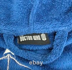 Doctor Who TARDIS Size Large Unisex Dressing Gown Bath Robe Hooded Polar Fleece
