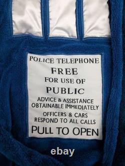 Doctor Who TARDIS Size Large Unisex Dressing Gown Bath Robe Hooded Polar Fleece