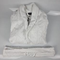 Dolce&Gabbana White Unisex Terry Cotton Bath Robe New