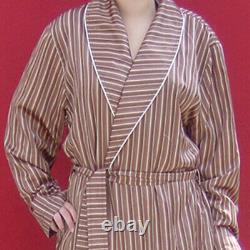 Double Face Men's Bathing Dressing Gown Striped Interior Cotton Taubert 48 50 52