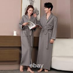 Double-layer 100%Cotton Robes Kimono Bath Robe Couples Breathable Bathrobe Towel