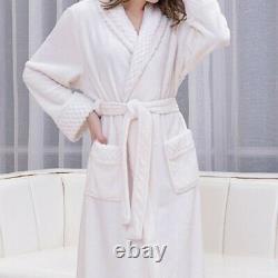 Dressing Gown Soft Warm Long Bath Robe House Coats Sleepwear + Belt Women Men