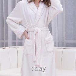 Dressing Gown Soft Warm Long Bath Robe House Coats Sleepwear + Belt Women Men