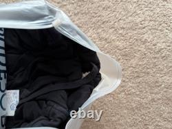 DudeRobe Mens Hooded Bathrobe Black ROBE1 shark tank Jersey Terry s/m