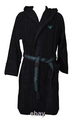 EMPORIO ARMANI bathrobe in crossed cotton terry with hood article 110799 2F591 H