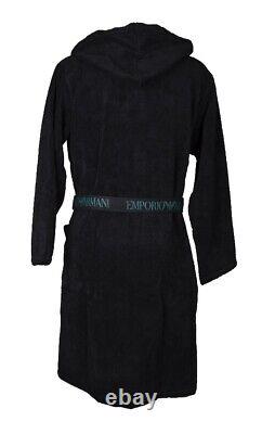 EMPORIO ARMANI bathrobe in crossed cotton terry with hood article 110799 2F591 H