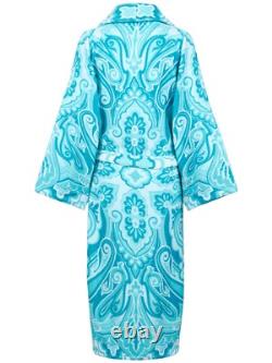 ETRO Blue Paisley Bathrobe New And Authentic