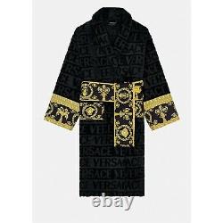 EUC VERSACE I Baroque Bathrobe Black S Unisex Comes in Box