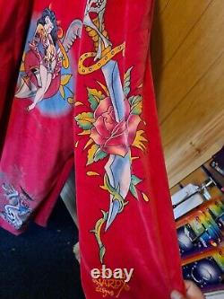 Ed Hardy Mens Hollywood Velvet Bath Robe Super Rare