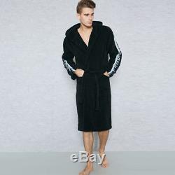 Emporio Armani Bath robe Black Logo Bathrobe Towelling Dressin TOWEL BADJAS ACCA