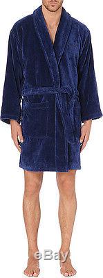 Emporio Armani Blue Bath Robe Men Uomo Bathrobe Herren Towelling Dressing 2XL