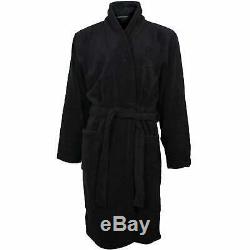 Emporio Armani Logo Men's Towelling Bathrobe, Navy