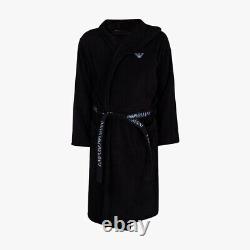 Emporio Armani Lounge Hooded Bathrobe Black