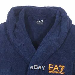 Emporio Armani Men's Bathrobe Bademantel Blue Towel Accappatoio Size M/L