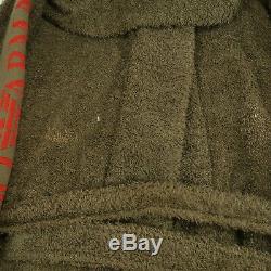 Emporio Armani Spellout Loungewear Olive Red Hooded Bathrobe