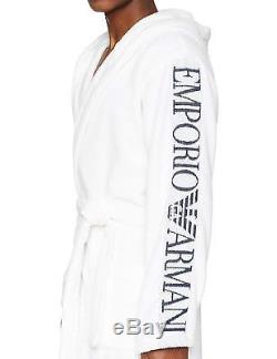 Emporio Armani Underwear Men's 110799 Bathrobe, White Bianco 00010, Large