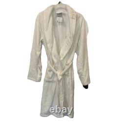 Enchante Home White Luxury Bath Robe 100% Turkish Cotton Hotel Spa NWT