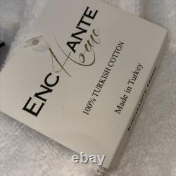 Enchante Home White Luxury Bath Robe 100% Turkish Cotton Hotel Spa NWT
