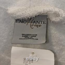Enchante Home White Luxury Bath Robe 100% Turkish Cotton Hotel Spa NWT