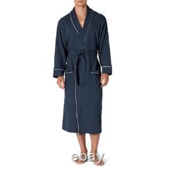 Essentials Men's Lightweight Waffle Bathrobe (Available in Big & Tall), Navy