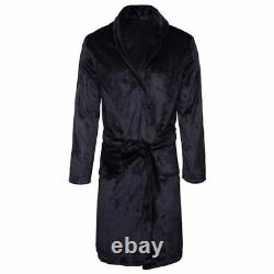 Exclusive Fleece mens boys Bathrobe Black 10 Robes Large Size 34 to 42 Chest