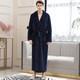 Extra Long Plus Size Coral Fleece Bathrobe Flannel Kimono Robe Dressing Gown