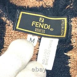 FENDI vintage Pecan Bathrobe Gown Room wear Tops and others cotton Brown/Black