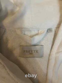 FRETTE White Heavy 100% Cotton Unisex Bathrobe XL (Used Once!)