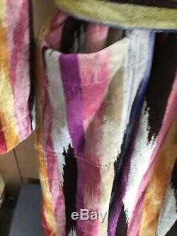 Fabulous Missoni Home Striped Hooded Bath Robe. New Unworn 100% Cotton. Size L