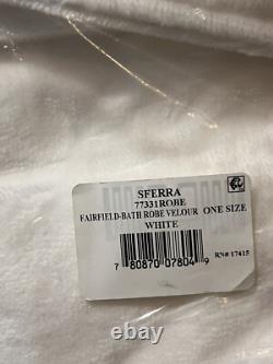 Fairfield By Sferra Bath Robe Velour (White) ONE SIZE NEW