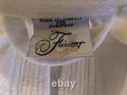 Fairmont BATH/SPA Robe Unisex (OSFA) Thick/White CLEAN & Ready-to-Wear