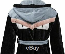 Fendi Bathrobe Black Monster Eyes bag Bugs French Terry Bathrobe Bath Rope L