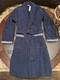 Frette Gent's Size Small Luxurious Bathrobe Midnight Blue Made In Portugal New