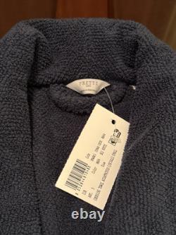 Frette Gent's Size Small Luxurious Bathrobe Midnight Blue Made In Portugal New