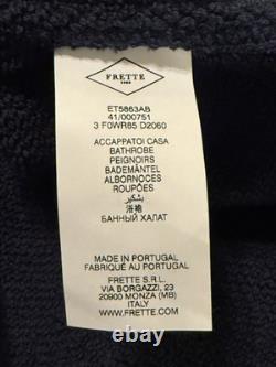 Frette Gent's Size Small Luxurious Bathrobe Midnight Blue Made In Portugal New