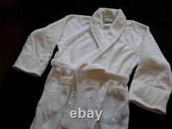 Frette Robe Shawl Collar Bathrobe L / XL 100% Cotton Turkish Resort White NWT