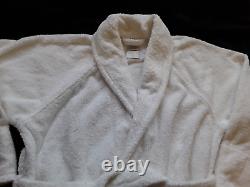 Frette Robe Shawl Collar Bathrobe L / XL 100% Cotton Turkish Resort White NWT