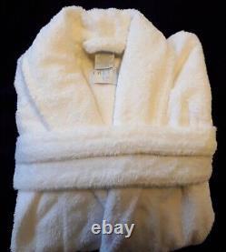 Frette Robe Shawl Collar Bathrobe L / XL 100% Cotton Turkish Resort White NWT