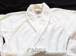 Frette Robe Shawl Collar Bathrobe L / XL 100% Cotton Turkish Resort White NWT