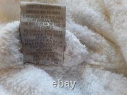 Frette Robe Shawl Collar Bathrobe L / XL 100% Cotton Turkish Resort White NWT