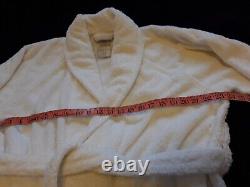 Frette Robe Shawl Collar Bathrobe L / XL 100% Cotton Turkish Resort White NWT