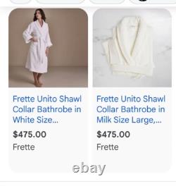 Frette Shawl Collar Velour XL Uni Cotton Robe Condo Hotel NEW MULTIPLE NY $475