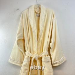 Frette Unisex Bath Robe Shawl Collar Velour Ivory Robe Size L