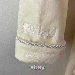Frette Unisex Bath Robe Shawl Collar Velour Ivory Robe Size L