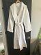 Frette bathrobe Robe 100% cotton Turkish bath wrap white XL with tie NEW Pockets