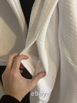Frette bathrobe Robe 100% cotton Turkish bath wrap white XL with tie NEW Pockets