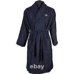 GANT Men's Terry Towelling Bathrobe, Navy